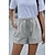 cheap Women&#039;s Shorts-Women&#039;s Shorts Linen Cotton Blend Side Pockets Short Black Summer