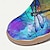 billiga Grafiska tryckskor-Dam Sneakers Platta Slip-Ons Tryck skor Slip-on sneakers Dagligen Resor Målning Insekt Platt klack Semester Ledigt Komfort Kanvas Loafers Blå