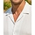 billige skjorte med knapper til mænd-Herre Skjorte Button Up skjorte Casual skjorte Sommer skjorte Hvid Kakifarvet Grå Kortærmet Vanlig Krave Daglig Ferierejse Tøj Mode Afslappet Bekvem