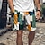 levne Pánské šortky s potiskem-barevné dovolená x designérské kris pánské kostkované šortky s potiskem na šňůrku se síťovinou podšívkou havajské šortky