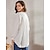 preiswerte Basic-Damenoberteile-Hemd Bluse Damen Weiß Rosa Dunkelblau Feste Farbe Taste Tasche Täglich Täglich Basic V Ausschnitt Regular Fit M / M.