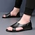 Недорогие Мужские сандалии-Муж. Сандалии Римская обувь Комфортные сандалии На каждый день Отпуск Пляж Полиуретан Черный Лето