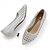 cheap Wedding Shoes-Women&#039;s Heels Wedding Shoes Party Rhinestone Kitten Heel Low Heel Pointed Toe Elegant Microbial Leather Loafer Silver Black Gold
