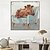 cheap Animal Paintings-Handmade A cow sitting on a sofa painting  handmade Abstract Cow Oil Painting Unique Artwork Vibrant Animal Canvas painting Wall Art Cow painting for living room bedroom wall home decor