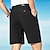 abordables Bermudas estilo casual-Hombre pantalones cortos de vestir Pantalones cortos casuales Alto aumento Color sólido Transpirable Ligero Longitud de la rodilla Casual Básico Clásico Gris blanco Negro Alta cintura Rígido
