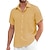 cheap Men&#039;s Button Up Shirts-Men&#039;s Shirt Button Up Shirt Casual Shirt Summer Shirt White Yellow Blue Green Short Sleeve Plain Collar Daily Vacation Clothing Apparel Fashion Casual Comfortable