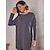 cheap Basic Women&#039;s Tops-T shirt Tee Women&#039;s Darkblue Black Khaki Solid / Plain Color Patchwork Pocket Street Daily Daily Classic Round Neck Regular Fit S