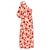 economico abito casual stampato-maxi abito floreale con collo diagonale