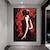 levne Motivy postav-ručně malovaná figurína olejomalba abstraktní umění červená žena tanečnice olejomalba špachtle nůž dívka tanečnice malba domácí dekorace do obývacího pokoje umělecká díla