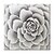 abordables Peintures fleurs/botaniques-Peinture à l'huile faite à la main sur toile, décoration murale moderne abstraite, fleurs noires, blanches et grises pour la décoration intérieure, peinture roulée sans cadre, non étirée
