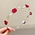 billige Tilbehør til hårstyling-fransk vintage tørr rose rød blomst perle hårbøyle for kvinner med høy kvalitet og liten stil hårspenne hodebånd for brudehårtilbehør