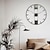 olcso Faldekoráció-luxus nagy falióra modern dizájn csendes faliórák lakberendezési fekete fém órák nappali dekoráció