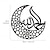 billige veggskulpturer-eid treplakett - kreativ svart utskåret måneformet allah kalligrafi islamsk kunst, religiøs gave til muslimer, ideell for hjemmeinnredning, fester og festivaler, forbedrer veggdekorasjon
