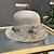 ieftine Pălării &amp; Fascinatoare-Palarioare Palarie Veșminte de cap Poliester Tul Pălărie Vară Clop Paie Căciulă Casual Concediu Elegant Epocă Cu Funde Flori Diadema Articole Pentru Cap