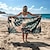 abordables juegos de toallas de playa-Toalla de playa a prueba de arena, manta suave, pug tropical, toalla grande con patrón de impresión 3d, toalla de baño, sábana de playa, manta clásica 100% de microfibra, mantas cómodas