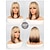 cheap Synthetic Trendy Wigs-Synthetic Wig Straight Natural Straight Neat Bang Wig 14 inch Brown / White Synthetic Hair Women&#039;s Multi-color Mixed Color