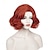 cheap Costume Wigs-Short Copper Red Wigs for Women 1920s 20s 30s Curly Synthetic Auburn Bob Vintage Wig Halloween Cosplay Costume Wig