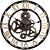 baratos Decoração de Parede-Relógio de parede retro europeu de madeira ouro romano engrenagem relógio decorativo luxo clássico relógio de quartzo design moderno para decoração de casa relógios de parede 58 cm