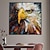 abordables Pinturas de animales-pintado a mano pintura en lienzo de águila calva audaz arte de pared pintado a mano textura de águila colorida estilo de pintura al óleo pintura de arte de vida silvestre vibrante para decoración del