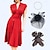 זול תחפושות מהעולם הישן-סט עם שמלת רטרו וינטג&#039; שנות ה-50 שמלת נדנדה בשמלה כיסוי ראש תחפושת מסיבת כובע כובע כפפות 2 יחידות נשים אירוע מסכות/מסיבה תאריך חופשה
