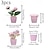 abordables Plantes artificielles-Ensemble de 3 mini pots de fleurs artificielles : roses décoratives, pivoines et hortensias parfaits pour la décoration festive toute l&#039;année, les mariages, les fêtes, la maison, la chambre, le