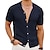 cheap Men&#039;s Button Up Shirts-Men&#039;s Shirt Cardigan Black Yellow Purple Deep Blue Short Sleeves Fashion Lapel Daily Wear Hole Clothing Apparel Modern Contemporary