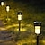 preiswerte Außenwandlichter-12 stücke solar led garten licht im freien wasserdichte led edelstahl rasen lampe villa hinterhof park gehweg landschaft decor licht