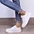 voordelige Damessneakers-Dames Sneakers Grote maten Kantoor Dagelijks Effen Platte hak Ronde Teen Casual minimalisme Suède Veters Zwart Wit blauw