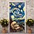 cheap Door Covers-Van Gogh Skull Door Covers Door Tapestry Door Curtain Decoration Backdrop Door Banner for Front Door Farmhouse Holiday Party Decor Supplies