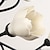 abordables Lustres-Lustre noir 9/12/18 lumière fleur design moderne ferme lustre pour salle à manger, céramique fleur art déco lustre plafonnier suspendus luminaire pour lumières d&#039;île, salon