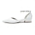 cheap Wedding Shoes-Women&#039;s Wedding Shoes Flats White Shoes Wedding Party Daily Wedding Flats Bridal Shoes Bridesmaid Shoes Imitation Pearl Flat Heel Pointed Toe Elegant Cute Luxurious PU Ankle Strap White Beige