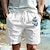 cheap Men&#039;s Graphic Shorts-Men&#039;s Shorts Summer Shorts Beach Shorts Drawstring Elastic Waist Print Anchor Comfort Breathable Short Outdoor Holiday Going out Cotton Blend Hawaiian Casual White 1 White #2