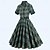 preiswerte Kleider-Retro Vintage 1950er Rockabilly Midlänge Kleid Swing-Kleid Ausgestelltes Kleid Kariert Damen Maskerade Maskerade Date Junggesellinnenabschiedsparty Erwachsene Kleid Abschlussballkleider Frühling