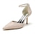 cheap Wedding Shoes-Women&#039;s Wedding Shoes Print Shoes Wedding Party Daily Embroidered Wedding Heels Bridal Shoes Bridesmaid Shoes Lace Stiletto Pointed Toe Elegant Fashion Lace Ankle Strap Black White Ivory