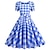 billige Historiske kostymer og vintagekostymer-Retro / vintage 1950-tallet Rockabilly Kjoler Swing kjole Dame Pledd / Tern rutete Gingham Karneval Hverdag Kjole