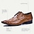 billige Oxfordsko til mænd-mænds kjole sko brun sort præget læder snøre lukning oxford