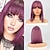 abordables Perruques Synthétiques Sans Bonnet-Perruque de cosplay Perruque Synthétique Droit Droite naturelle Bob Coupe Carré Coupe Droite Fabriqué à la machine Perruque 12 pouces Violet argenté Cheveux Synthétiques Femme Couleur mixte