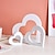 Недорогие Статуи-Набор из 3 креативных минималистичных декоративных украшений в виде белых сердечек - изготовлен из белого МДФ, идеально подходит для украшения домашнего рабочего стола, идеально подходит для декора ко