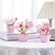 preiswerte Künstliche Pflanzen-3-teiliges Mini-Kunstblumentopf-Set: dekorative Rosen, Pfingstrosen und Hortensien, perfekt für das ganze Jahr über, festliche Dekoration, Hochzeiten, Partys, Zuhause, Schlafzimmer, Geschäft,