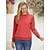 preiswerte Basic-Damenoberteile-T Shirt Damen Rote Blau Solide / einfarbig Patchwork Strasse Täglich Täglich Klassisch Rundhalsausschnitt Regular Fit S