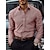 billige skjorte med knapper til mænd-Herre Skjorte Button Up skjorte Casual skjorte Sort Rød Blå Langærmet Stribe Krave Daglig Ferierejse Tøj Mode Afslappet