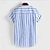 preiswerte Baumwoll-Leinenhemd-Herren Hemd leinenhemd Hemd aus Baumwollleinen Knopfhemd Lässiges Hemd Sommerhemd Blau Kurzarm Streifen Stehkragen Sommer Strasse Hawaiianisch Bekleidung