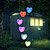 tanie Lampy Ścienne Zwenętrzne-Słoneczne serce, dzwonek wietrzny, lampki LED na zewnątrz, flamingi, słoneczna lampa wisząca, rgb zmieniająca kolor, balkon, ogród, patio, dekoracja krajobrazowa