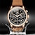 levne Quartz hodinky-nové pánské hodinky značky olevs měsíční fázový chronograf 24hodinové multifunkční quartz hodinky voděodolný pásek pánské sportovní hodinky