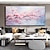 cheap Floral/Botanical Paintings-Hand Painted Pink Blooming Peach Flower Oil Painting Landscape Canvas Paintings Wall Art Modern Home Decor No Framed