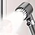 olcso Fürdőszobai kütyük-1 db fekete nagynyomású kézi zuhanyfej, 3 üzemmódban állítható vízkibocsátású zuhanyfej, kerek masszázszuhanyfej, fürdőszobai hardver, fürdőszobai kiegészítők