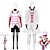 billiga Animekostymer-Inspirerad av Hazbin Hotel ängeldamm Animé Cosplay-kostymer Japanska Karnival Cosplay-kostymer Svärd Kläder Långärmad Kappa Väst Byxor Till Herr Dam