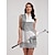 economico Collezione di stilisti-Per donna vestito da golf Bianco Senza maniche Strisce Abbigliamento da golf da donna Abbigliamento Abiti Abbigliamento