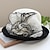 Χαμηλού Κόστους Fascinators-Γοητευτικά Καπέλα Καλύμματα Κεφαλής Πολυεστέρας Τύπου bucket Ψάθινο καπέλο Καπέλο ηλίου Causal Αργίες Κομψό Βίντατζ Με Φτερό Φιόγκοι Ακουστικό Καπέλα