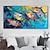 levne Zvířecí malby-velká originální ryba ručně malovaná olejomalba na plátně plátno umění abstraktní modré moře malba živé zvíře nástěnná výzdoba domácí výzdoba